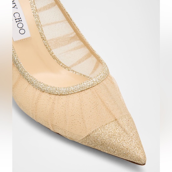 Jimmy Choo Love 85mm Glitter Tulle Pumps - Picture 6 of 6